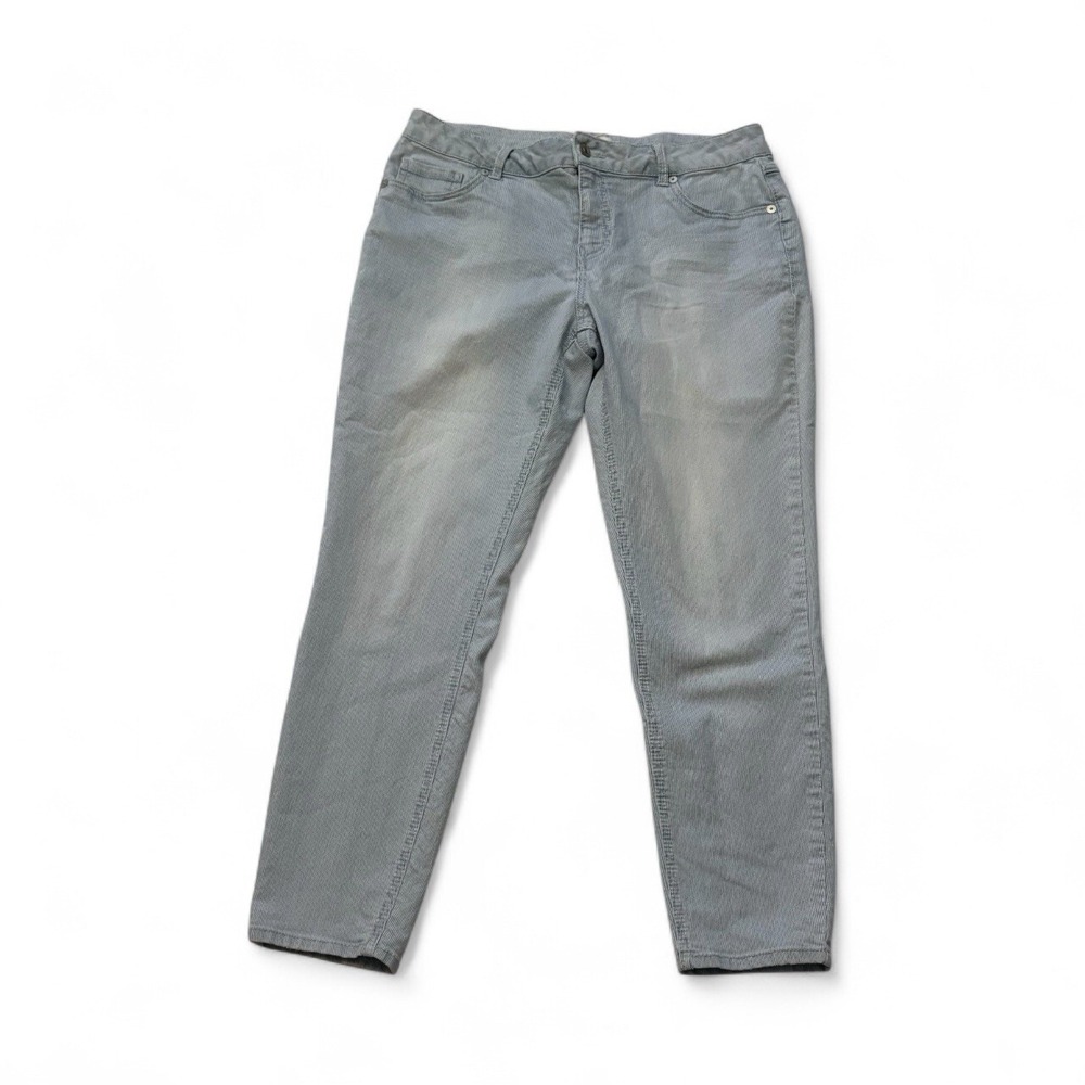 Artisan NY Light Blue Corduroy Pants Women's Size 12 Stretch Cotton Blend